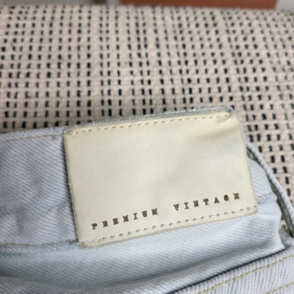 Citizens of Humanity Jeans W 31 Light Blue Emerson‎ Crop Slim Boyfriend Raw Hem